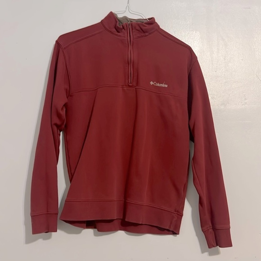 Men’s Small Columbia Red Quarter Zip Pullover